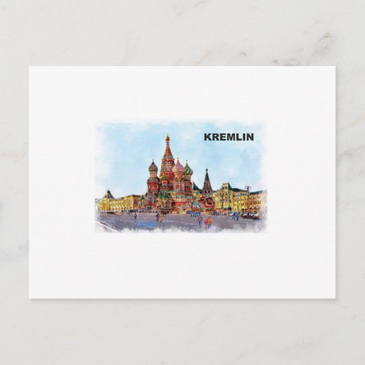 Carte Postale peint Kremlin (Devant)