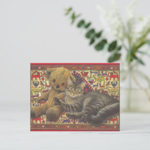 CARTE POSTALE PEINTE CAT
