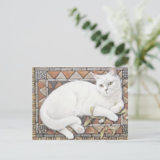 CARTE POSTALE PEINTE CAT (Debout devant)