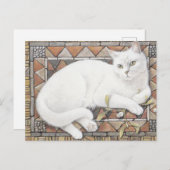 CARTE POSTALE PEINTE CAT (Devant / Derrière)