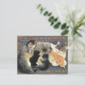 CARTE POSTALE PEINTE CAT (Debout devant)