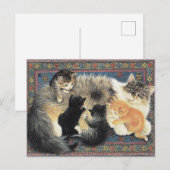 CARTE POSTALE PEINTE CAT (Devant / Derrière)