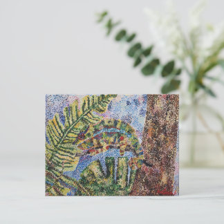 Carte postale peinte de Chameleon Rainforest