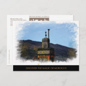 Carte postale peinte du Maroc (Devant / Derrière)