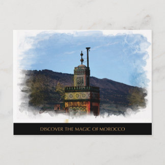 Carte postale peinte du Maroc