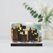 Carte postale peinte du Maroc (Debout devant)