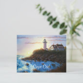 Carte postale peinte du phare Cape Cod MA Nobska (Debout devant)