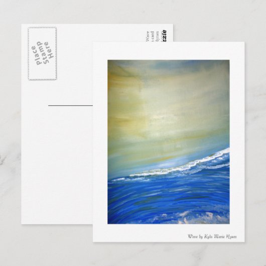 Carte postale Peinte Ocean Wave (Devant / Derrière)