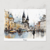 Carte postale peinte Prague (Devant)