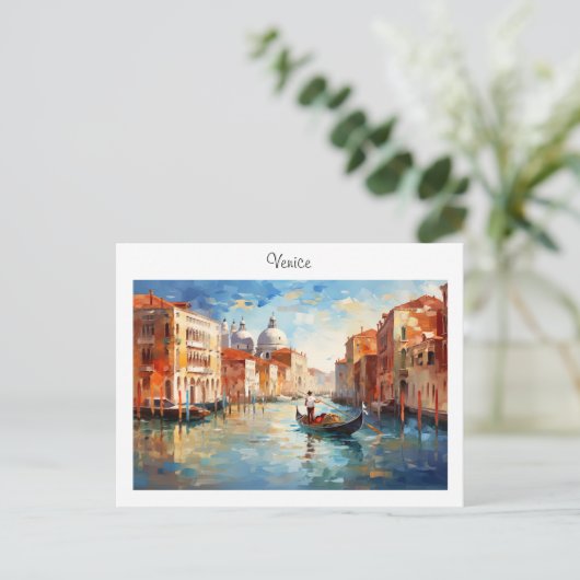 Carte postale peinte Venise, Italie (Debout devant)