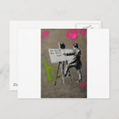 Carte Postale Peintre au travail (Devant / Derrière)