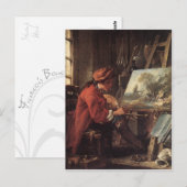 Carte Postale Peintre dans son Studio - François Boucher (Devant / Derrière)