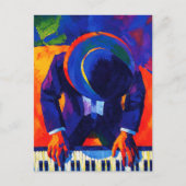 Carte Postale Peintre de jazz Abstrait Coloré (Devant)