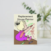 Carte Postale Peintre de la maison de remplacement (Debout devant)