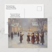 Carte Postale Peintres abstraits Chanteurs de Noël (Devant / Derrière)