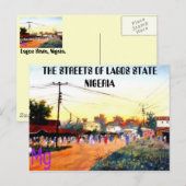 Carte Postale PEINTURE 10 copie, LES RUES DE LAGOS STATE NI... (Devant / Derrière)