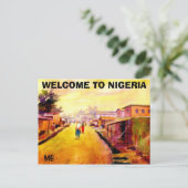 Carte Postale PEINTURE 5 copie, BIENVENUE AU NIGERIA, MG (Debout devant)