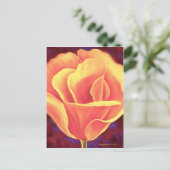 Carte Postale Peinture à fleurs de pavot jaune - Multi (Debout devant)