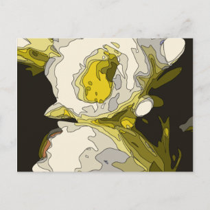 Carte Postale Peinture à fleurs d'or Lily Pond