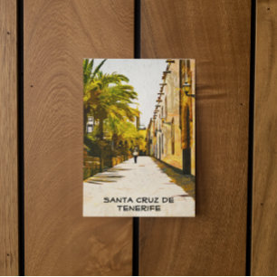 Carte Postale Peinture à huile père Noël Cruz de Tenerife