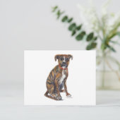 Carte Postale peinture à l'aquarelle secourt pup (Debout devant)