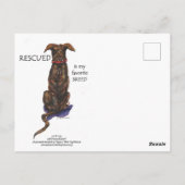 Carte Postale peinture à l'aquarelle secourt pup (Dos)