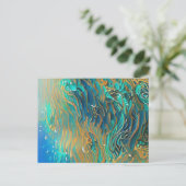 Carte Postale Peinture à l'huile abstraite de marée étrange (Debout devant)
