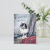 Carte Postale  Peinture à l'huile de chat Joyeux Anniversaire Ro (Debout devant)