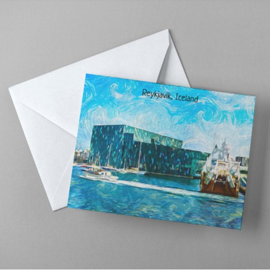 Carte Postale Peinture à l'huile de Reykjavik