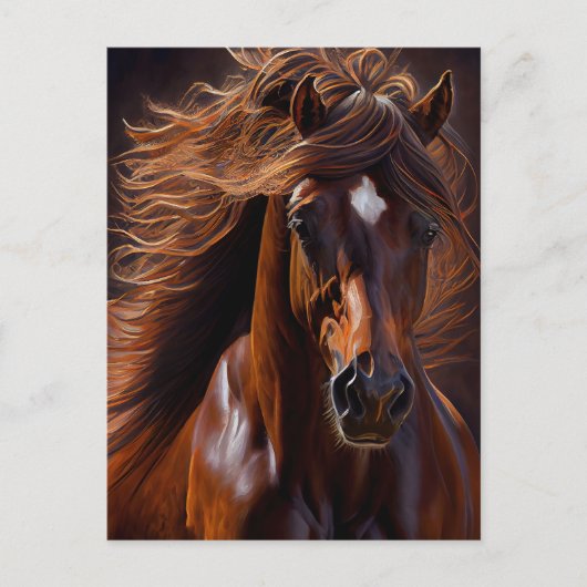 Carte Postale Peinture à l'huile Morgan Horse (Devant)