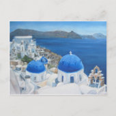 Carte Postale peinture à l'huile Santorini Oia (Devant)