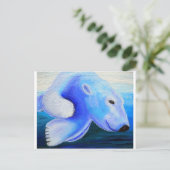 Carte Postale Peinture à l'ours polaire (Debout devant)