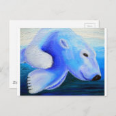 Carte Postale Peinture à l'ours polaire (Devant / Derrière)