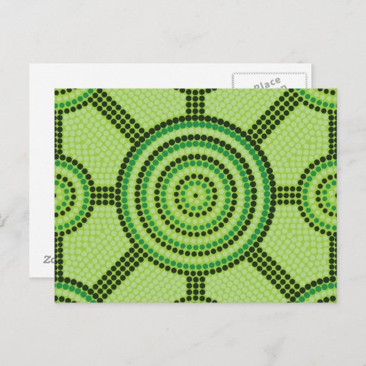 Carte Postale Peinture à points autochtone (Devant / Derrière)