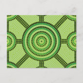 Carte Postale Peinture à points autochtone (Devant)