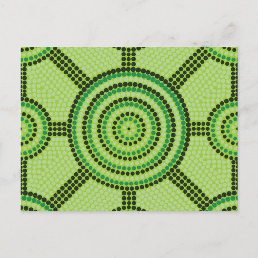 Carte Postale Peinture à points autochtone (Devant)
