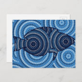 Carte Postale Peinture à points de poisson autochtone (Devant / Derrière)