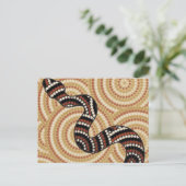 Carte Postale Peinture à points de serpent autochtone (Debout devant)