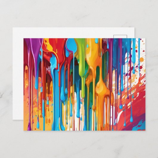 Carte Postale Peinture à séchage dynamique (Devant / Derrière)