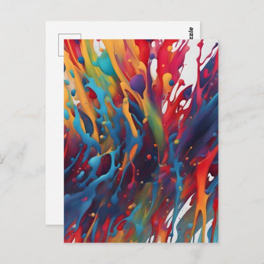 Carte Postale peinture Abstraite (Devant / Derrière)