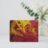 Carte Postale Peinture abstraite colorée (Debout devant)