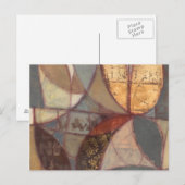 Carte Postale Peinture Abstraite de feuilles florales par Norman (Devant / Derrière)