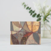 Carte Postale Peinture Abstraite de feuilles florales par Norman (Debout devant)