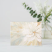 Carte Postale Peinture abstraite de fleurs blanches. (Debout devant)