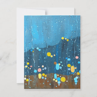 Carte Postale Peinture Abstraite de pluie