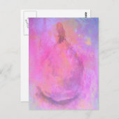 Carte Postale Peinture Abstraite Encore Vie Rose Pear (Devant / Derrière)