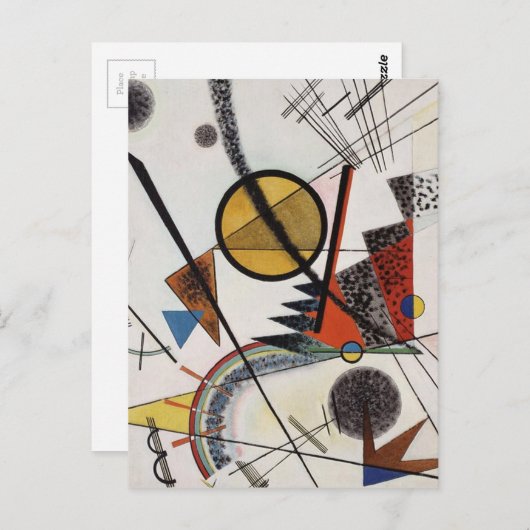 Carte Postale Peinture Abstraite expressionniste de Kandinsky (Devant / Derrière)