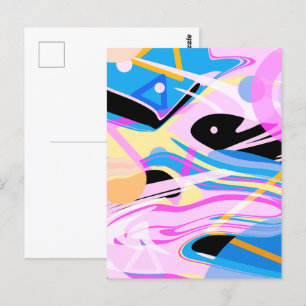 Carte Postale Peinture Abstraite géométrique à trois dimensions