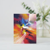 Carte Postale Peinture Abstraite moderne colorée (Debout devant)