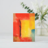 Carte Postale Peinture Abstraite rouge moderne (Debout devant)